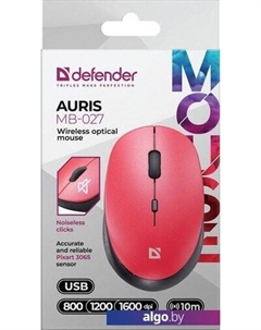 Мышь Auris MB-027 (красный) Defender