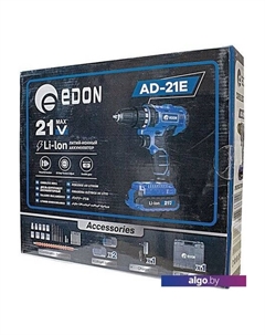 Дрель-шуруповерт AD-21E (с 2-мя АКБ, кейс) Edon
