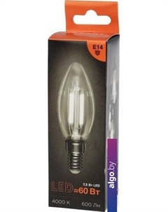 Светодиодная лампочка Свеча CN35 7.5Вт E14 600Лм 4000K нейтральный свет 604-084 Rexant