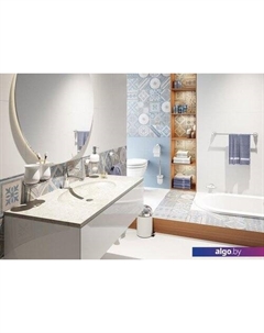 Стакан для зубной щетки и пасты 06904 (хром/белый) Bisk