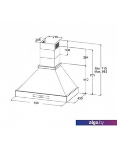 Кухонная вытяжка KHC 6809 N Korting