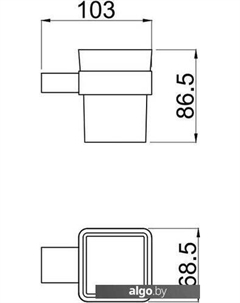 Стакан для зубной щетки и пасты Infinity 6.21002-00 Allen brau
