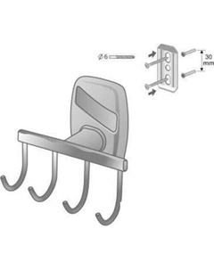 Крючок для ванны 79706 Bisk