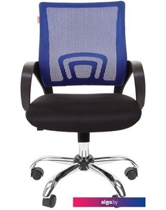 Кресло 696 Chrome (черный/синий) Chairman