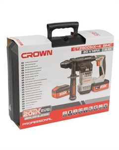 Перфоратор CT28001HX-4 BMC (с 2-мя АКБ 4 Ah) Crown