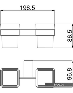 Стакан для зубной щетки и пасты Infinity 6.21003-31 (двойной) Allen brau