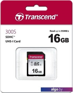 Карта памяти SDHC 300S 16GB Transcend
