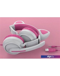 Наушники Game Cat (белый/розовый) Qumo