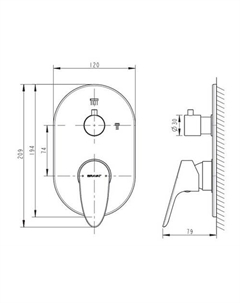 Смеситель Drop P69190C-2-RUS Bravat