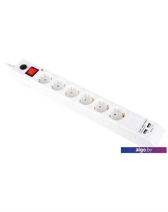 Сетевой фильтр BU-SP1.8-USB-2A-W Buro