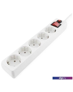 Сетевой фильтр 5 розеток, белый, 1.4 м (EHLW-5) Гарнизон
