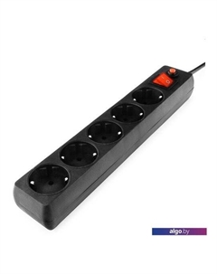 Сетевой фильтр 5 розеток, черный, 1.4 м (EHLB-5) Гарнизон