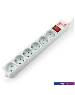 Сетевой фильтр 6 розеток, серый, 3 м (SPG(5+1)-B-10) Power cube