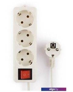 Сетевой фильтр 3 розетки, белый, 5 м (ELB-G3-W-5) Гарнизон