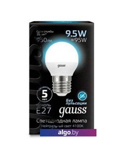 Светодиодная лампа LED Globe E27 9.5 Вт 4100 К 105102210 Gauss