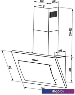 Кухонная вытяжка Mika 600 GS (белый) Lex
