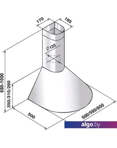 Кухонная вытяжка Эпсилон 60П-430-П3Л (белый/серебро) Elikor
