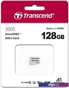 Карта памяти microSDXC 300S 128GB Transcend