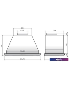 Кухонная вытяжка Врезной блок 52Н-1000-Э4Д (нержавеющая сталь) Elikor