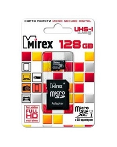 Карта памяти microSDXC UHS-I (Class 10) 128GB + адаптер [13613-AD10S128] Mirex