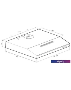 Кухонная вытяжка JESSICA slim 600 white push button Krona