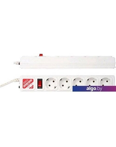 Сетевой фильтр 5 розеток, белый, 1.9 м (SPG-B-6-WHITE) Power cube