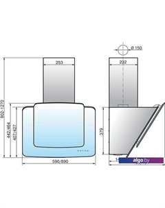Кухонная вытяжка КВАРЦ 90П-1000-Е4Д (белый) Elikor