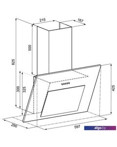 Кухонная вытяжка Freya 600 White PB Krona
