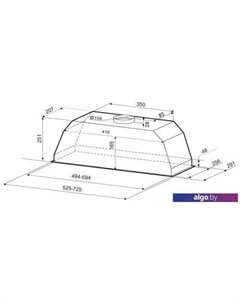 Кухонная вытяжка Ameli 900 inox PB Krona