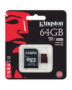 Карта памяти microSDXC UHS-I U3 (Class 10) 64GB (SDCA3/64GB) Kingston