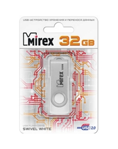 USB Flash SWIVEL WHITE 32GB (13600-FMUSWT32) Mirex