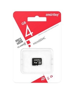 Карта памяти Smart Buy microSDHC (Class 4) 4 Гб (SB4GBSDCL4-00) Smartbuy