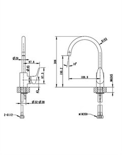 Смеситель Drop F74898C-1 Bravat