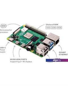 Одноплатный компьютер Raspberry Pi 4 Model B 8GB
