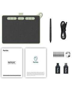 Графический планшет Parblo Ninos M (зеленый)