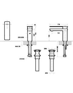 Смеситель Phillis F156101C-ENG Bravat