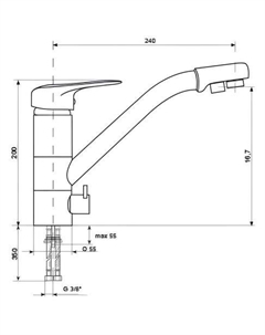 Смеситель U-010 308 (черный) Ulgran