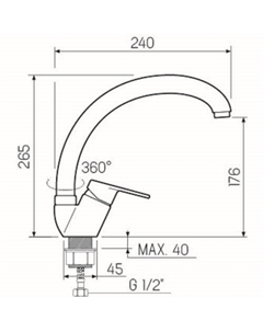 Смеситель SL132-011F Рмс