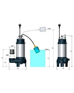 Фекальный насос FEKACUT V2200DF Unipump
