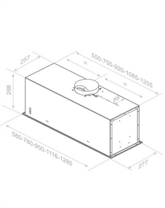 Кухонная вытяжка EVO/780.11 Inox V.1050 ECO 009616 Pando