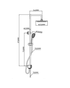 Душевая система ST1250 Esko