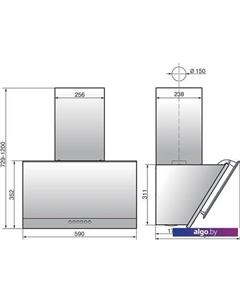 Кухонная вытяжка Рубин Stone S4 60П-700-Э4Д (перламутр) Elikor