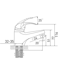 Смеситель Elegance 6546500C Gross aqua