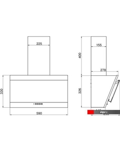 Кухонная вытяжка Титан 60П-430-К3Д (нержавеющая сталь/черный) (190255) Elikor