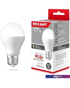 Светодиодная лампа A60 E27 11.5 Вт 2700 К 604-003 Rexant