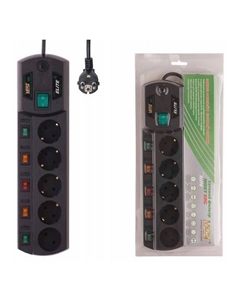 Сетевой фильтр ERG 5 м (черный) Most