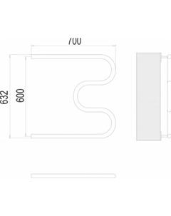 Полотенцесушитель 32ПС М-образный (600х600) Terminus