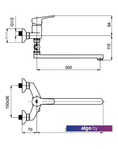 Смеситель Uno-12/C [N2CD01] Rubineta