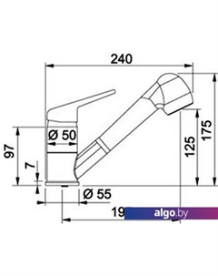 Смеситель Novara Plus (серый) Franke