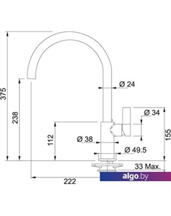 Смеситель Ambient Fragranite (графит) [115.0296.781] Franke